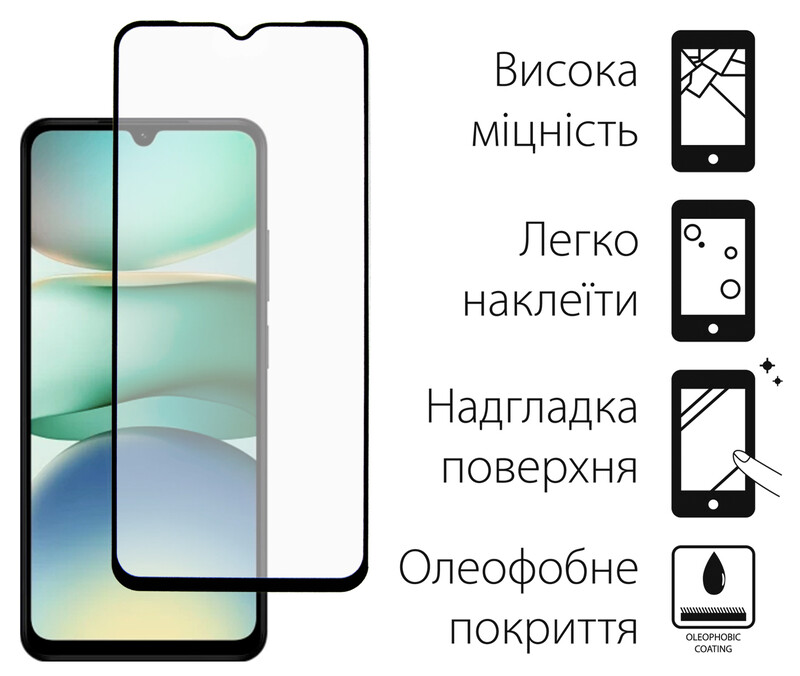 Защитное стекло Dengos для Xiaomi Redmi A7 Pro Black Full Glue (DG-TG2P-102) 2 шт.