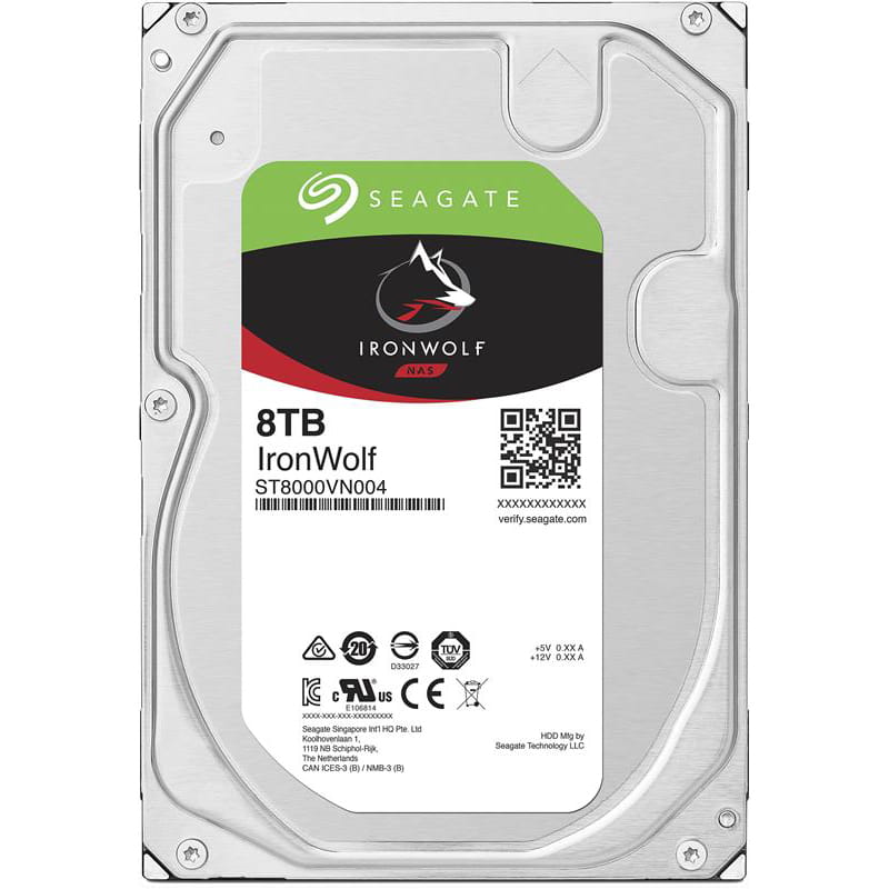 Накопитель HDD SATA 8.0TB Seagate IronWolf NAS 7200rpm 256MB (ST8000VN004)