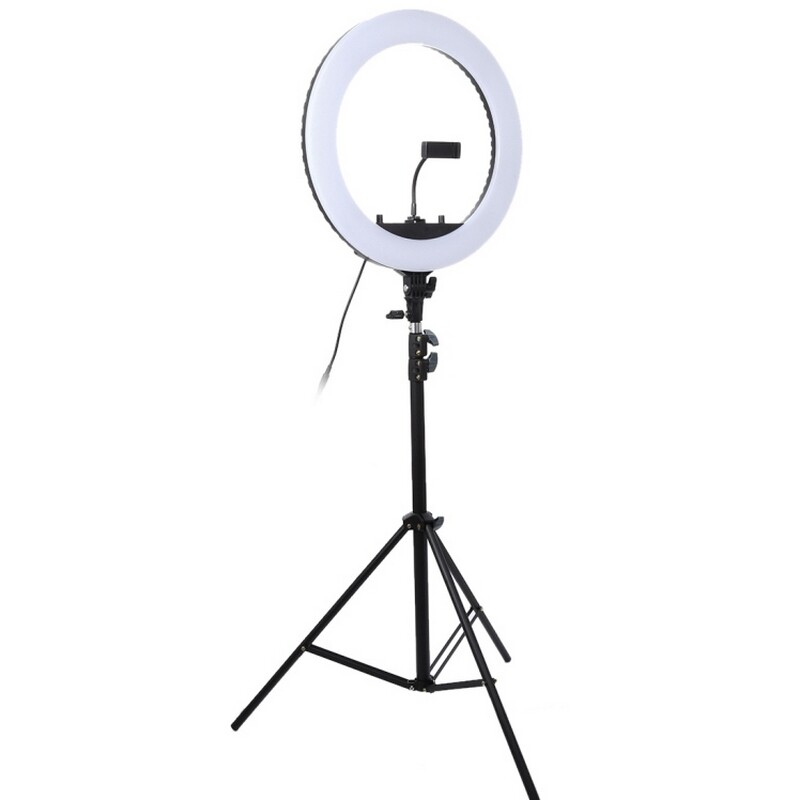 Кільцева LED-лампа Puluz MCP0056 18" + штатив
