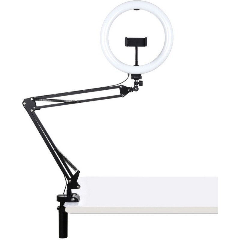 Кільцева USB LED-лампа Puluz PKT3090B 10.2" + зі струбциною