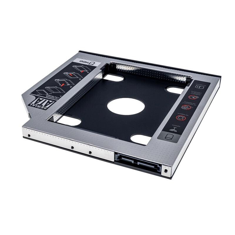 Адаптер підключення Grand-X HDD 2.5" у відсік приводу ноутбука SATA2/SATA3 Slim 9.5мм (HDC-24С)