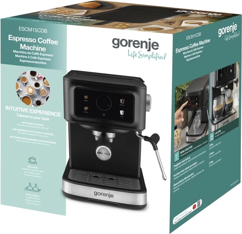 Кофеварка рожковая Gorenje ESCM15CDB