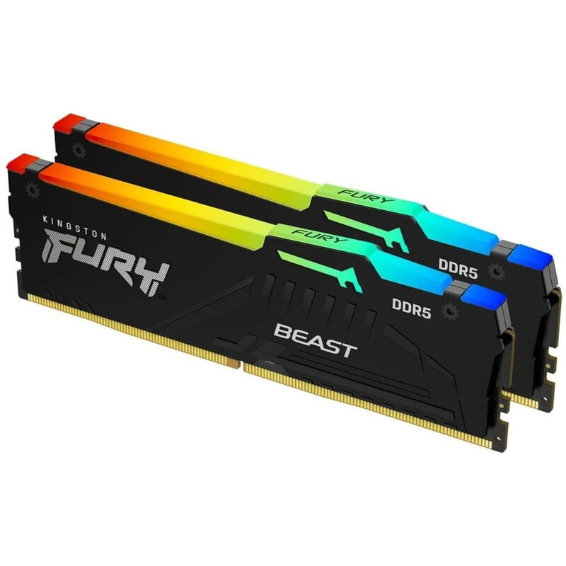 Модуль памяти DDR5 32GB/6800 Kingston Fury Beast RGB Expo Black (KF568C34BBEAK2-32)