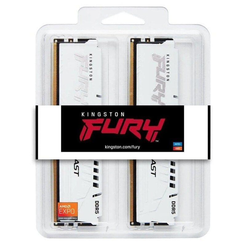Модуль памяти DDR5 34GB/6800 Kingston Fury Beast Expo White (KF568C34BWEK2-32)