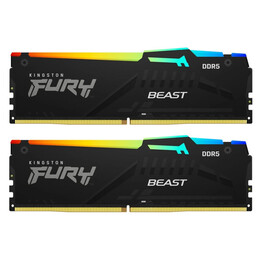 Модуль пам`ятi DDR5 32GB/6000 Kingston Fury Beast RGB Expo Black (KF560C30BBEAK2-32)