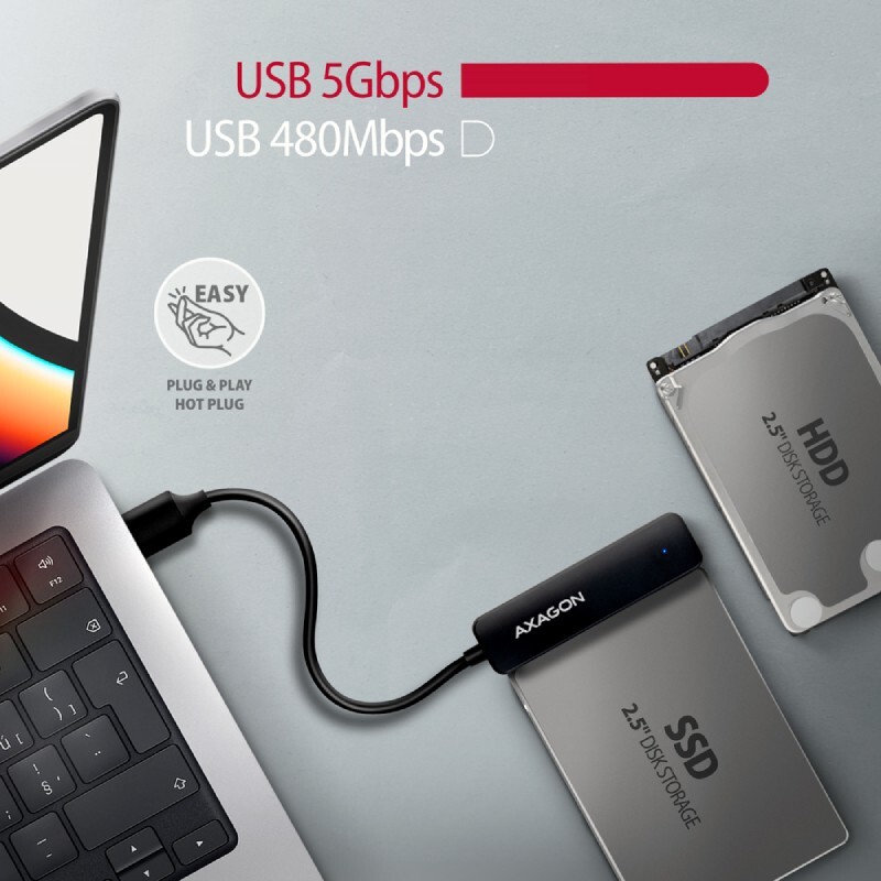 Кабель Axagon SATA - USB 3.0 Black (ADSA-FP2A)