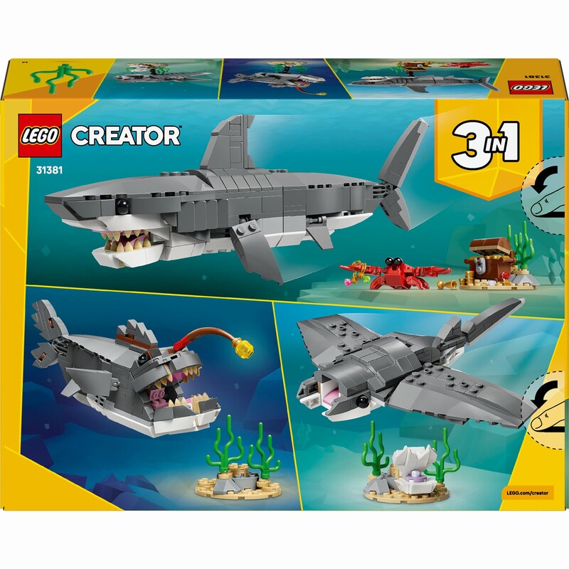 Конструктор LEGO Creator Лютая акула с сундуком сокровищ (31381)
