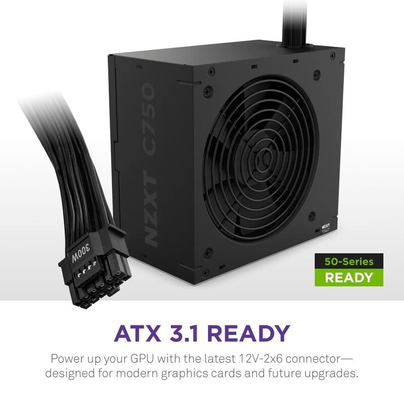 Блок питания NZXT C750W ATX 3.1 (PA-7B3BB-EU) 750W, 80+ Bronze
