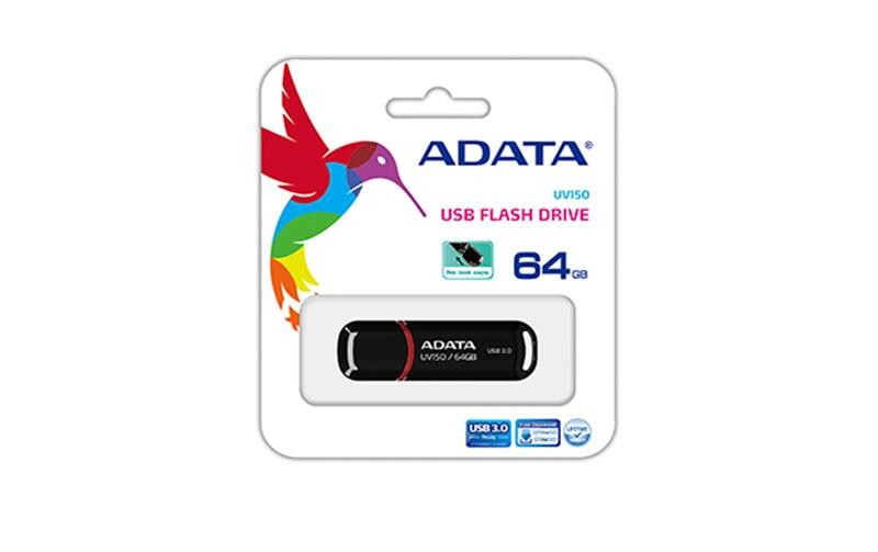 Флеш-накопичувач USB3.0 64GB A-Data UV150 Black (AUV150-64G-RBK)