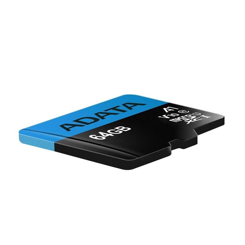 Карта пам`ятi MicroSDXC 64GB UHS-I Class 10 A-Data Premier + SD adapter (AUSDX64GUICL10A1-RA1)