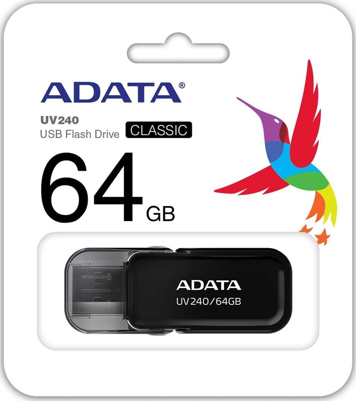 Флеш-накопитель USB 64GB A-Data UV240 Black (AUV240-64G-RBK)