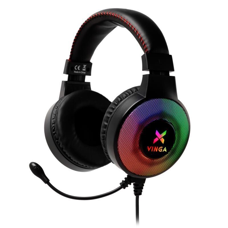 Гарнитура Vinga HSCU-100 Gaming LED Black (HSCU-100)