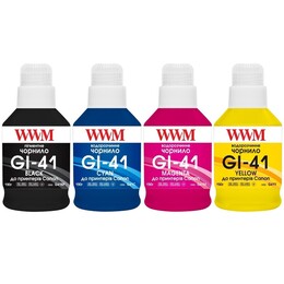 Комплект чорнила WWM для Canon G2420/3420 Пігментні/Водорозчинні 4х190г BP/C/M/Y (G41SET4)