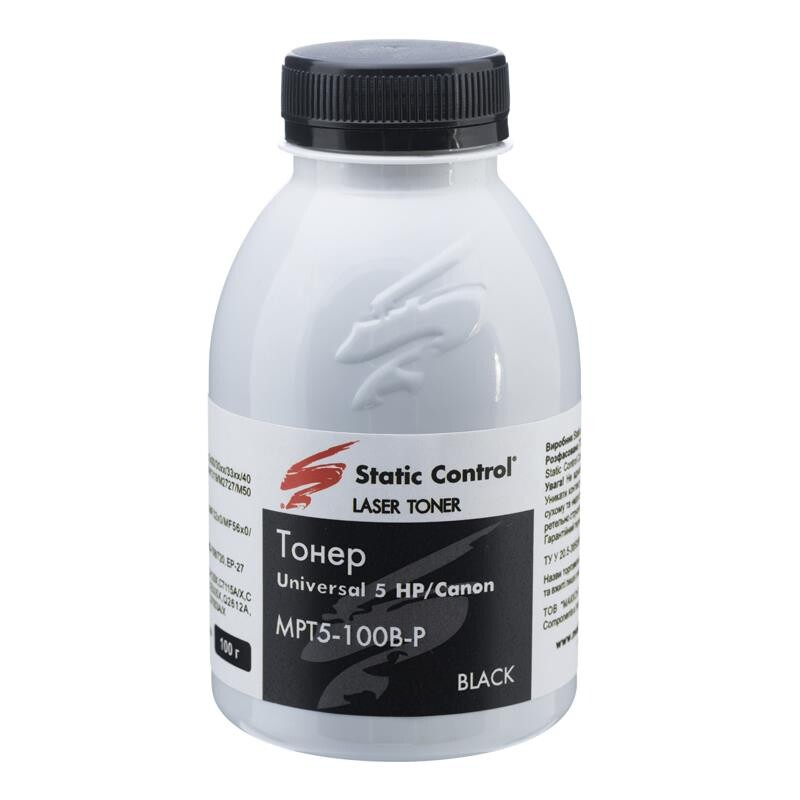 Tонер SCC (MPT5-100B-P) HP/Canon універсальний Black 100г