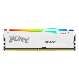 Модуль пам`яті DDR5 32GB/5200 Kingston Fury Beast RGB White (KF552C40BWA-32)