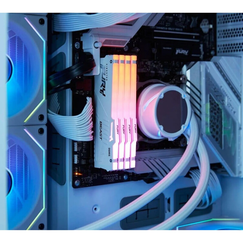 Модуль памяти DDR5 32GB/5200 Kingston Fury Beast RGB White (KF552C40BWA-32)