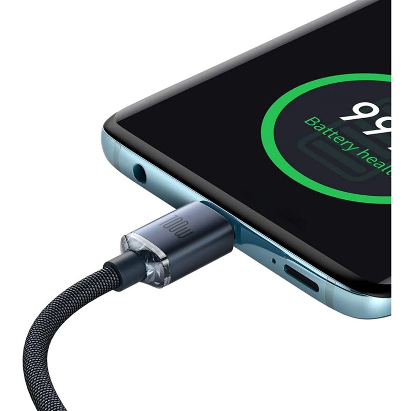 Кабель Baseus Crystal Shine USB Type-C - USB Type-C (M/M), 100W, 1.2 м Black (CAJY000601)