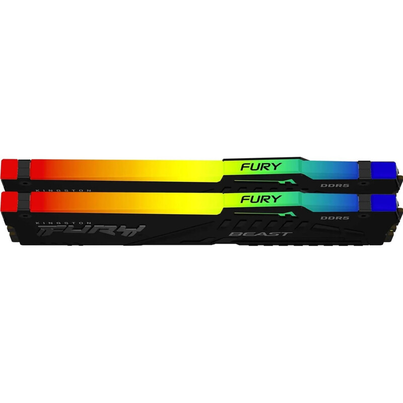 Модуль пам`яті DDR5 2х32GB/5600 Kingston Fury Beast RGB Black (KF556C40BB2AK2-64)