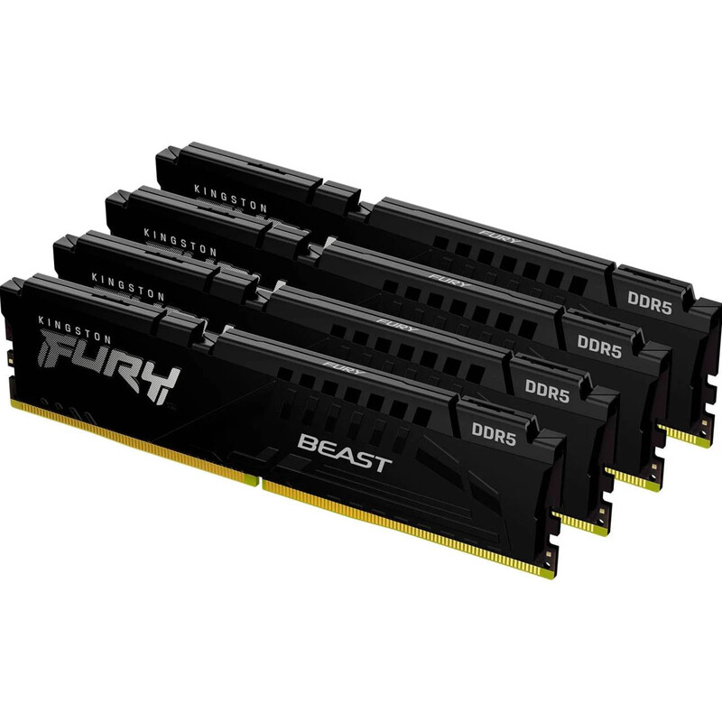 Модуль памяти DDR5 4х32GB/5600 Kingston Fury Beast Black (KF556C40BBK4-128)