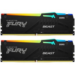 Модуль пам`яті DDR5 2х32GB/6000 Kingston Fury Beast RGB Black (KF560C30BBEAK2-64)