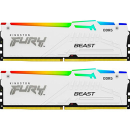 Модуль пам`яті DDR5 2х32GB/6000 Kingston Fury Beast RGB White (KF560C36BWEAK2-64)