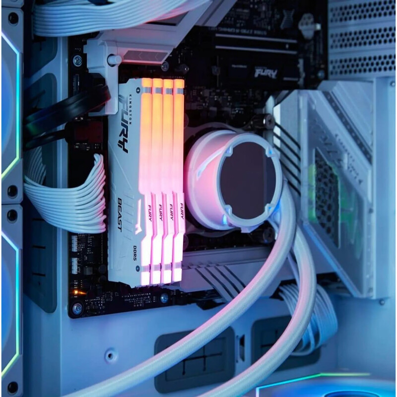 Модуль памяти DDR5 2х32GB/6400 Kingston Fury Beast RGB White (KF564C32BWEAK2-64)
