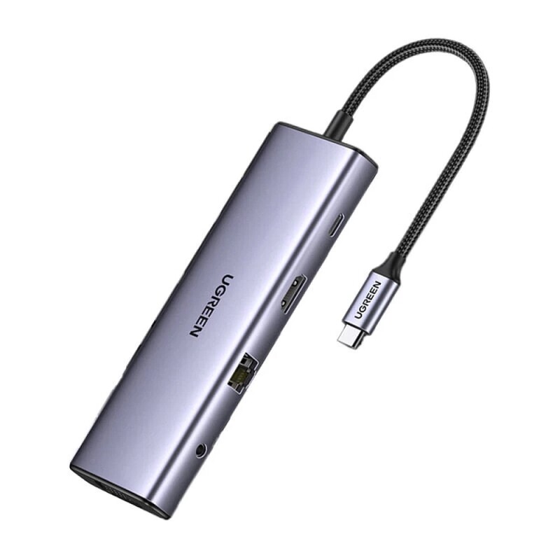 USB-хаб Ugreen CM498 USB 3.1 Type-C - 3xUSB 3.0, RJ-45, HDMI, VGA, SD, TF, 3,5мм (15601)