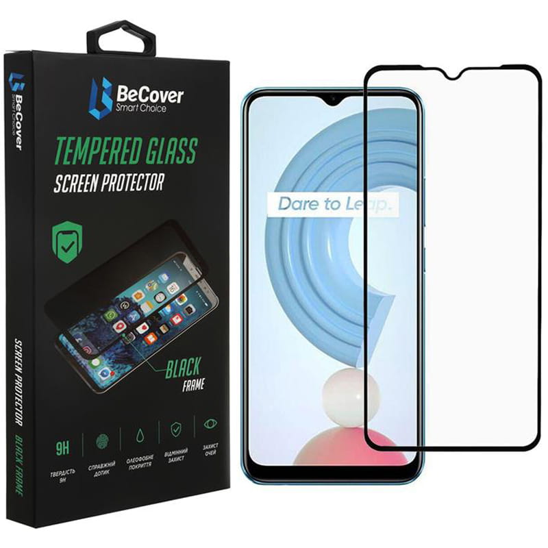 Защитное стекло BeCover для Realme C21Y Black (706904)