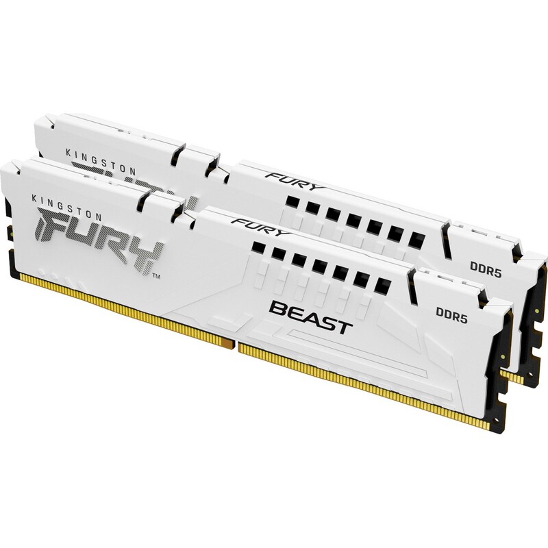 Модуль пам`яті DDR5 2х32GB/5600 Kingston Fury Beast White (KF556C40BWK2-64)