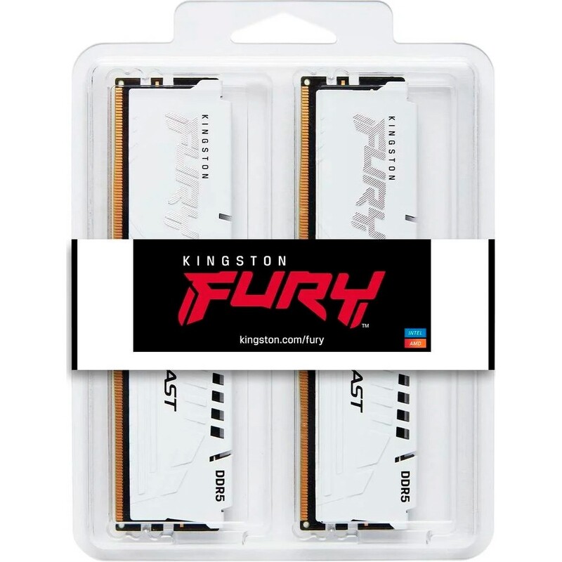 Модуль пам`яті DDR5 2х32GB/5600 Kingston Fury Beast White (KF556C40BWK2-64)