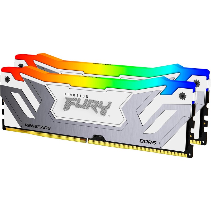 Модуль пам`яті DDR5 2х24GB/8400 Kingston Fury Renegade RGB Silver/White (KF584CU40RWAK2-48)