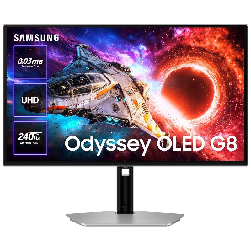 Монитор Samsung 27" Odyssey Gaming G8 (LS27HG802SIXUA) OLED Silver 240Hz