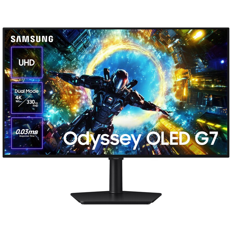 Монiтор Samsung 32" Odyssey Gaming G7 (LS32HG732SIXUA) OLED Black 165Hz
