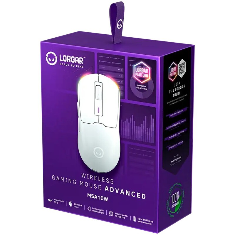 Миша Lorgar Advanced MSA10W Wireless White (LRG-MSA10W-WH)