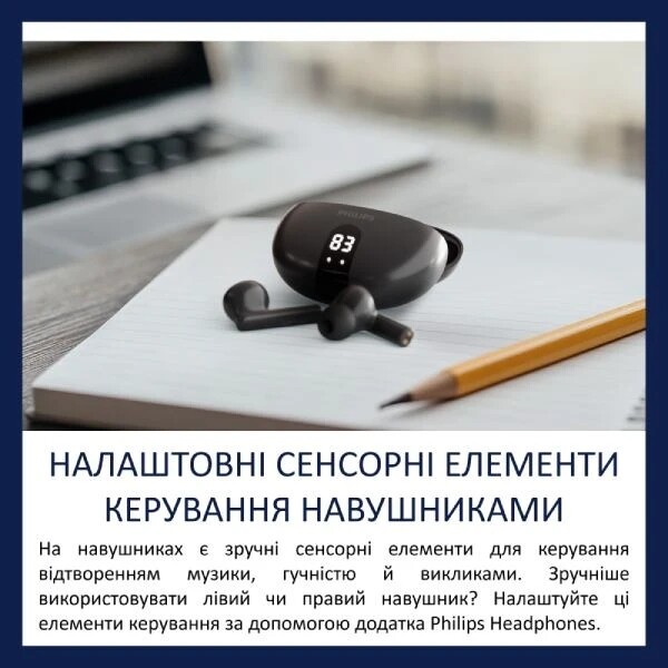 Bluetooth-гарнитура TWS Philips TAT2520 Black