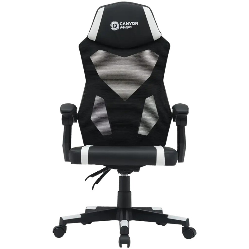 Кресло для геймеров Canyon Flow MCH01 Mesh Black/White (CNE-MCH01W)