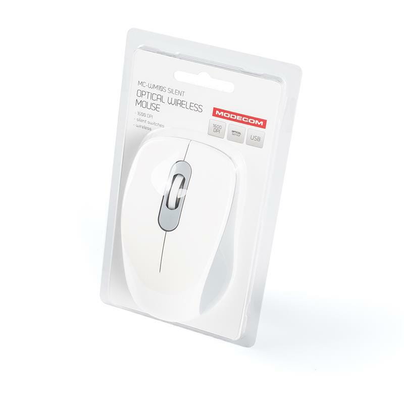 Мышь беспроводная Modecom MC-WM10S White (M-MC-WM10S-200)