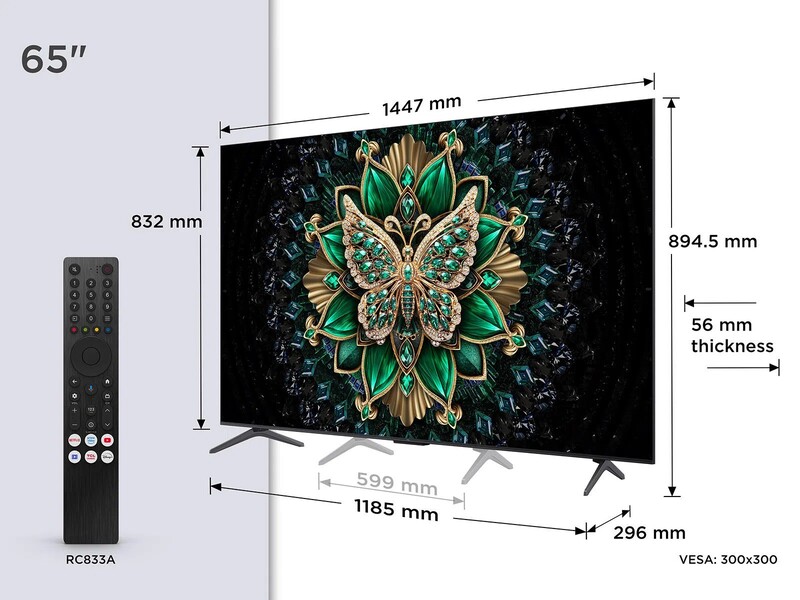 Телевiзор TCL 65C61K