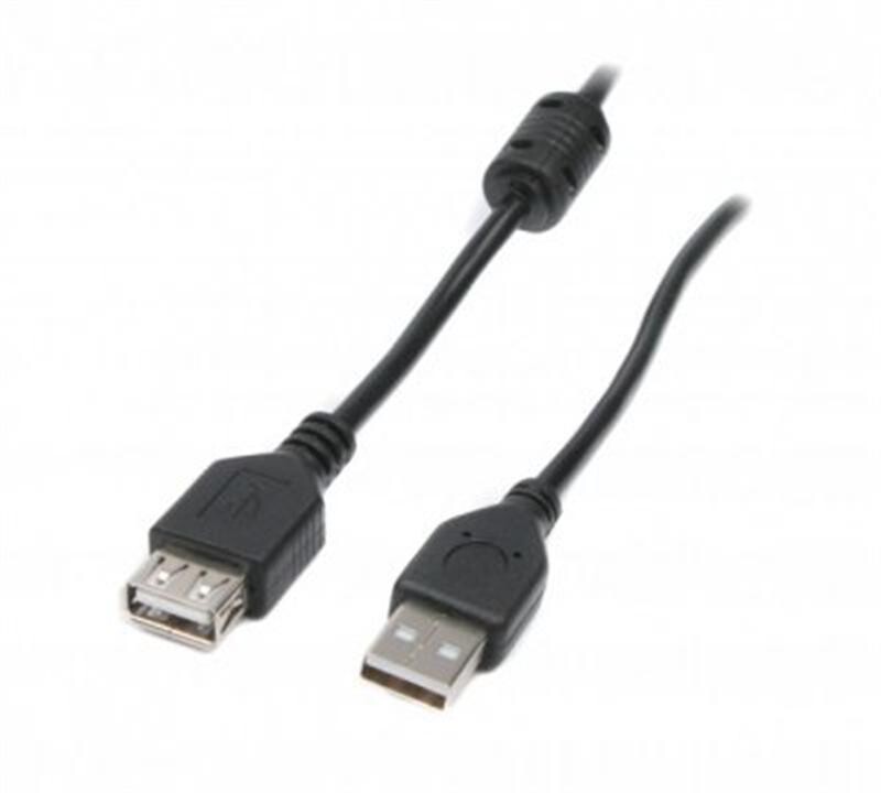 Кабель Maxxter (UF-AMAF-10) USB 2.0 AM - USB 2.0 AF, 3м, ферритовый фильтр