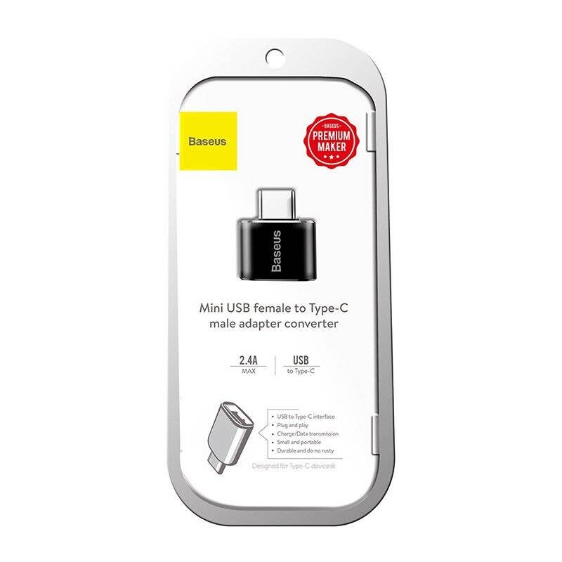 Адаптер Baseus USB-C-USB Black (CATOTG-01)