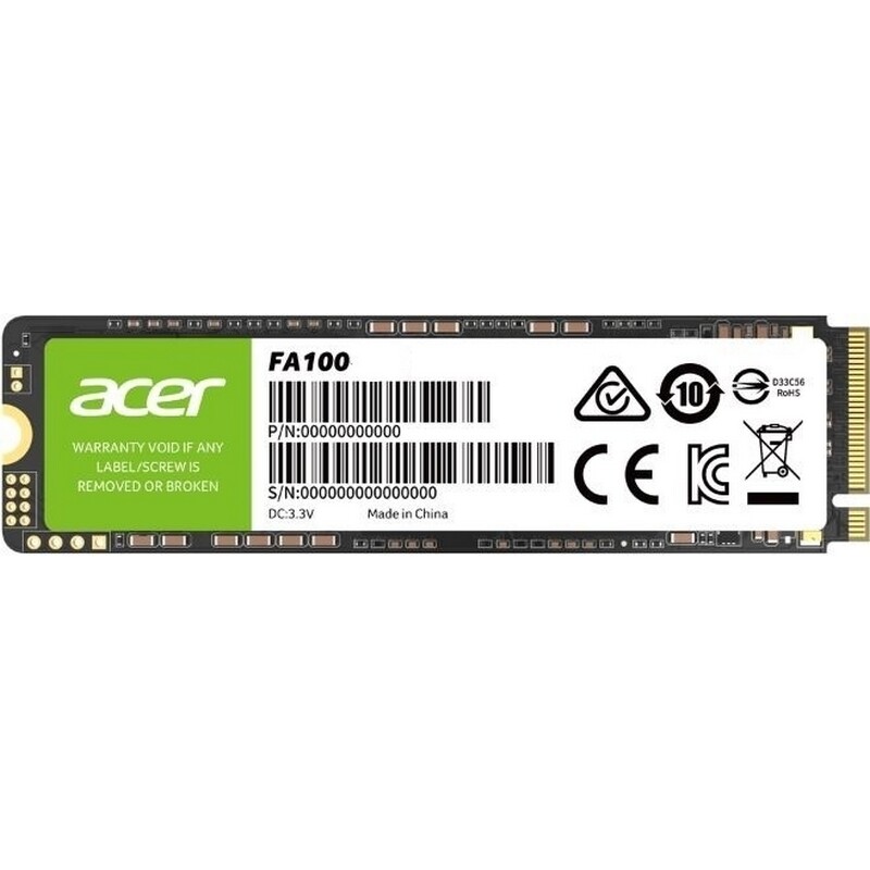 Накопитель SSD 256GB Acer M.2 2280 PCIe 3.0 x4 3D NAND (FA100-256GB)