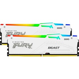 Модуль пам`яті DDR5 2х16GB/5600 Kingston Fury Beast White RGB (KF556C40BWAK2-32)