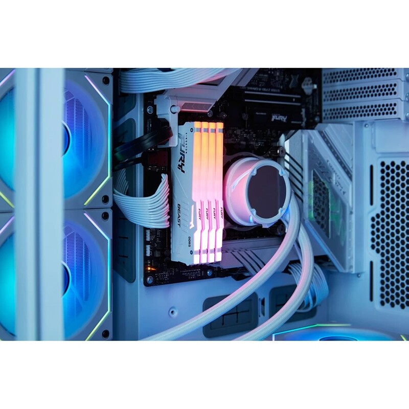 Модуль пам`яті DDR5 2х16GB/5600 Kingston Fury Beast White RGB (KF556C40BWAK2-32)