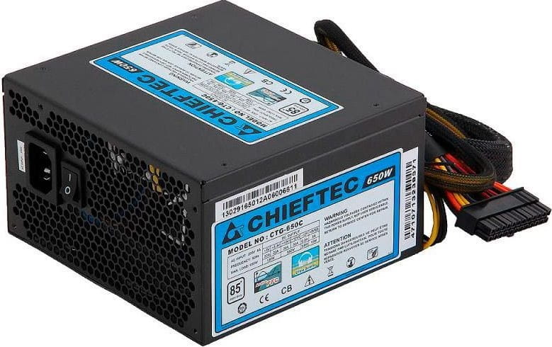 Блок питания Chieftec CTG-650C, ATX 2.3, APFC, 12cm fan, КПД >85%, modular, RTL