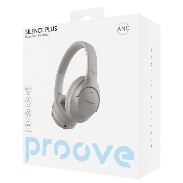 Bluetooth-гарнітура Proove Silence Plus with ANC Grey (HPSLP0010003)
