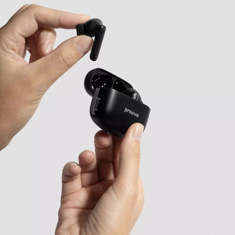 Bluetooth-гарнітура Proove Tempo TWS with ANC (APP) Black (TWTM0001AP01)