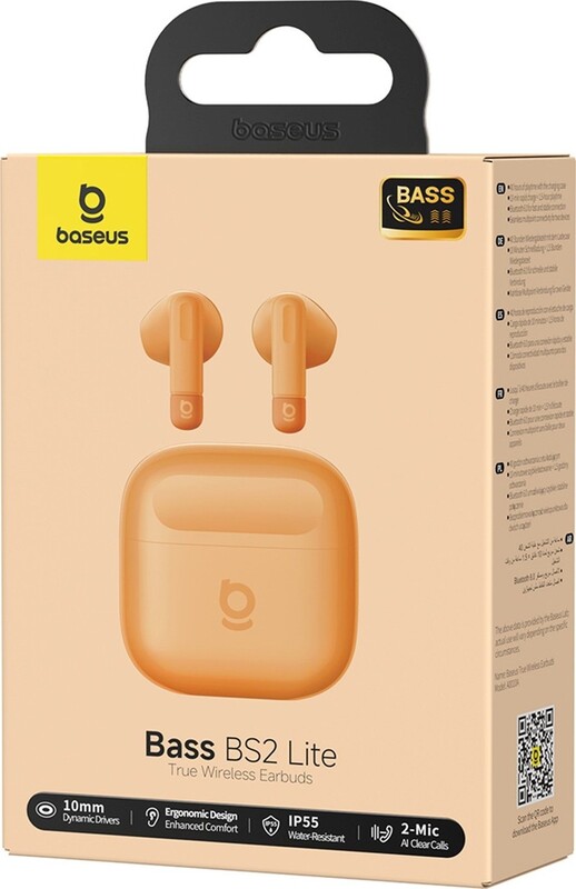 Bluetooth-гарнитура Baseus Bass BS2 Lite True Orange (A0010A09)