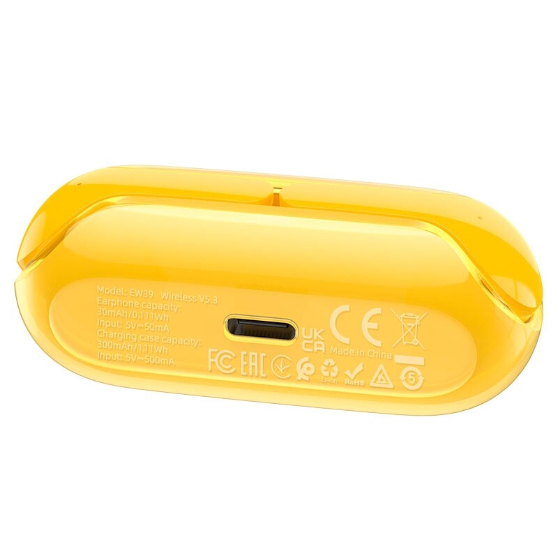 Bluetooth-гарнітура Hoco EW39 Bright TWS Yellow