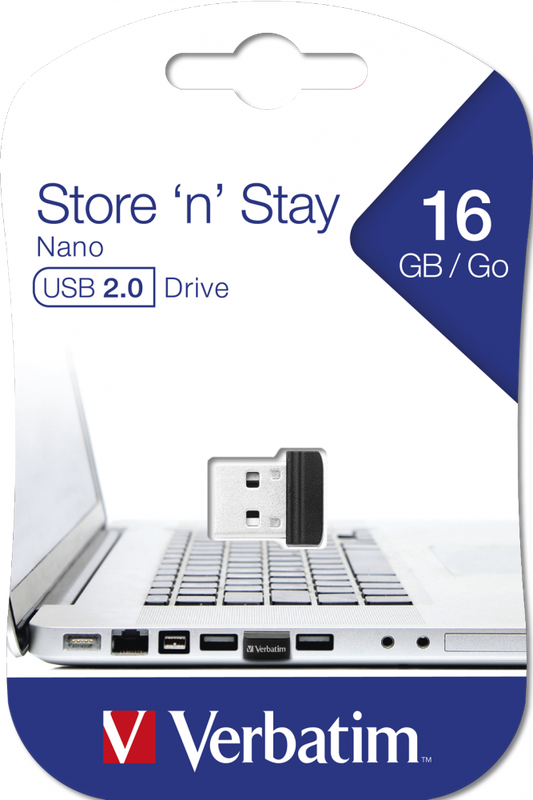 Флеш-накопитель USB 16GB Verbatim Store n Stay Nano (97464)