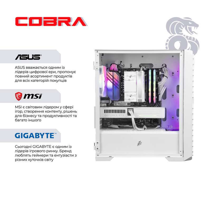 Игровой компьютер COBRA GO RTX 5060 / Ryzen 5 5500 / RAM 32GB / SSD 1TB (R5G26502)